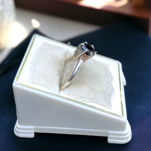 🌺Vintage Art Deco Sterling & Spinel Ring - Picture 7 of 13